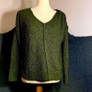 Warm & Cozy Lifestyle Green Sweater Top Size Small
